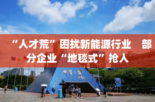 “人才荒”困扰新能源行业　部分企业“地毯式”抢人