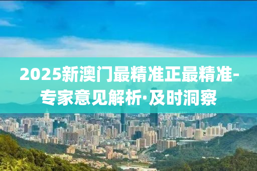 2025新澳门最精准正最精准-专家意见解析·及时洞察