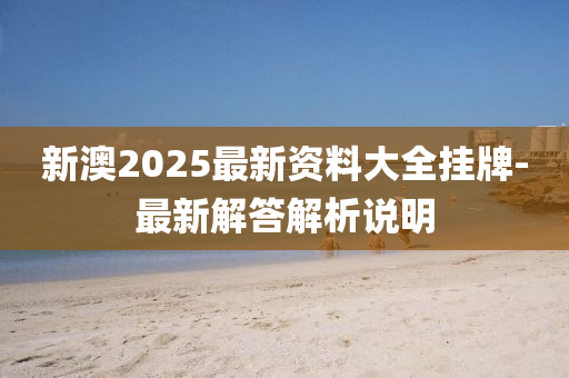 新澳2025最新资料大全挂牌-最新解答解析说明