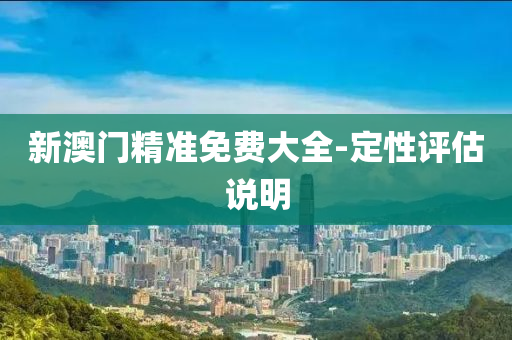 新澳门精准免费大全-定性评估说明