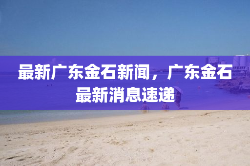 最新广东金石新闻，广东金石最新消息速递