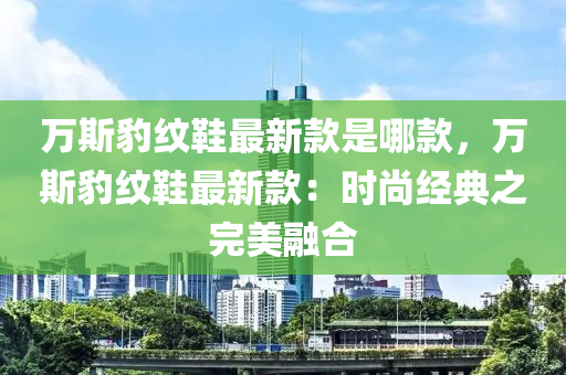 万斯豹纹鞋最新款是哪款，万斯豹纹鞋最新款：时尚经典之完美融合