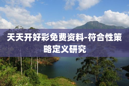 天天开好彩免费资料-符合性策略定义研究