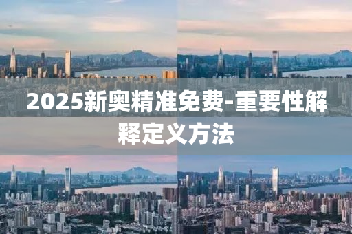 2025新奥精准免费-重要性解释定义方法