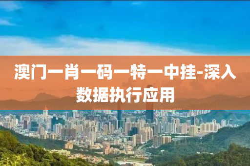 澳门一肖一码一特一中挂-深入数据执行应用