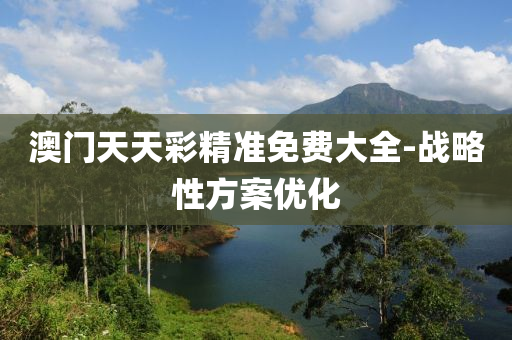 澳门天天彩精准免费大全-战略性方案优化
