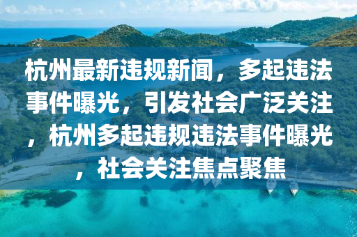 杭州最新违规新闻，多起违法事件曝光，引发社会广泛关注，杭州多起违规违法事件曝光，社会关注焦点聚焦