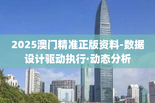 2025澳门精准正版资料-数据设计驱动执行·动态分析