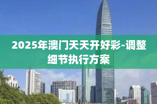 2025年澳门天天开好彩-调整细节执行方案