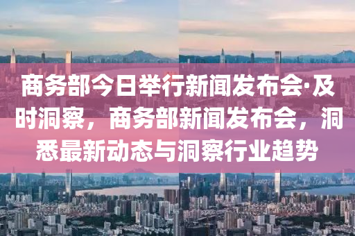 商务部今日举行新闻发布会·及时洞察，商务部新闻发布会，洞悉最新动态与洞察行业趋势