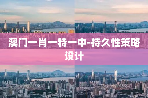 澳门一肖一特一中-持久性策略设计