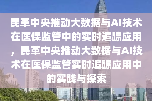 民革中央推动大数据与AI技术在医保监管中的实时追踪应用，民革中央推动大数据与AI技术在医保监管实时追踪应用中的实践与探索