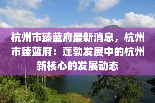 杭州市臻蓝府最新消息，杭州市臻蓝府：蓬勃发展中的杭州新核心的发展动态