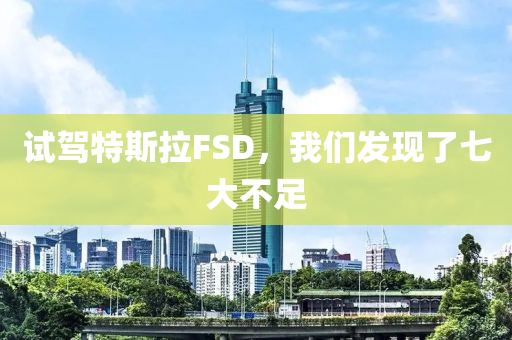 试驾特斯拉FSD，我们发现了七大不足