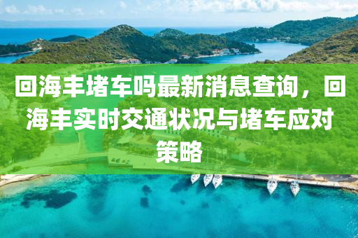 回海丰堵车吗最新消息查询，回海丰实时交通状况与堵车应对策略