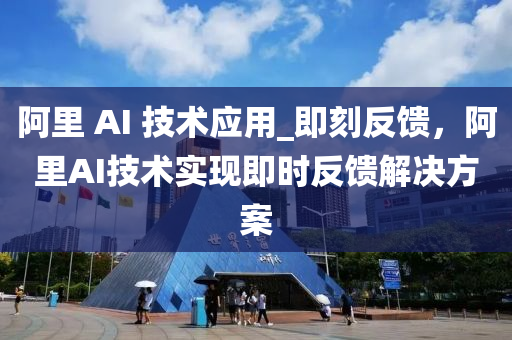 阿里 AI 技术应用_即刻反馈，阿里AI技术实现即时反馈解决方案