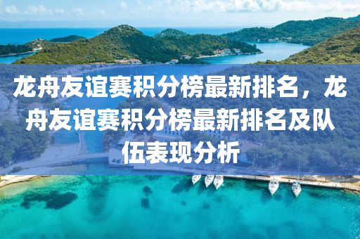 龙舟友谊赛积分榜最新排名，龙舟友谊赛积分榜最新排名及队伍表现分析