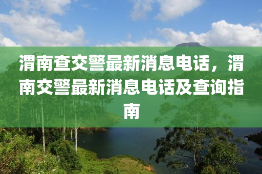 渭南查交警最新消息电话，渭南交警最新消息电话及查询指南