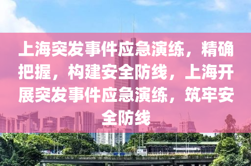 上海突发事件应急演练，精确把握，构建安全防线，上海开展突发事件应急演练，筑牢安全防线