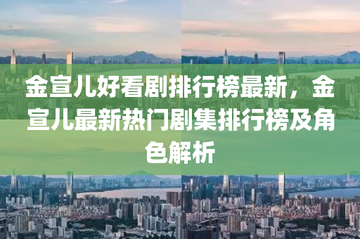 金宣儿好看剧排行榜最新，金宣儿最新热门剧集排行榜及角色解析