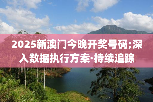 2025新澳门今晚开奖号码;深入数据执行方案·持续追踪