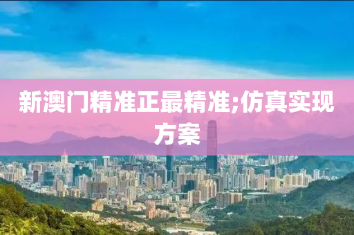 新澳门精准正最精准;仿真实现方案