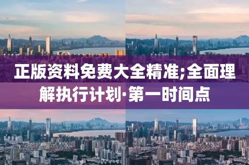 正版资料免费大全精准;全面理解执行计划·第一时间点