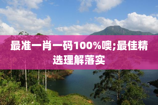 最准一肖一码100%噢;最佳精选理解落实