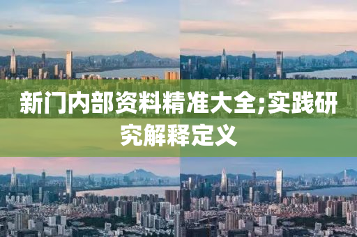 新门内部资料精准大全;实践研究解释定义