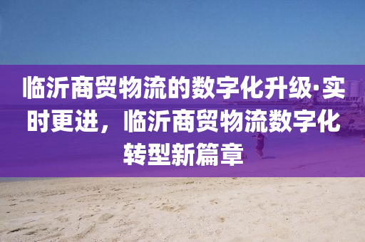 临沂商贸物流的数字化升级·实时更进，临沂商贸物流数字化转型新篇章