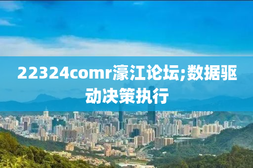 22324comr濠江论坛;数据驱动决策执行