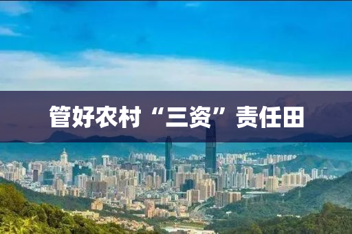 管好农村“三资”责任田