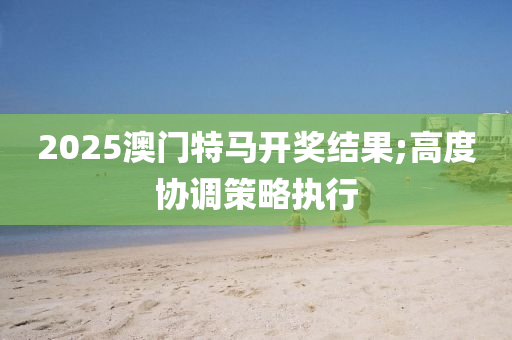 2025澳门特马开奖结果;高度协调策略执行