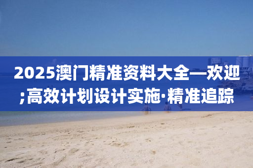 2025澳门精准资料大全—欢迎;高效计划设计实施·精准追踪