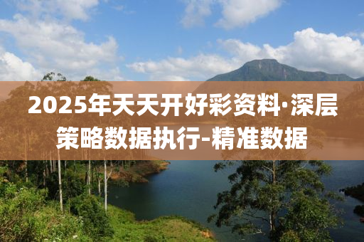 2025年天天开好彩资料·深层策略数据执行-精准数据