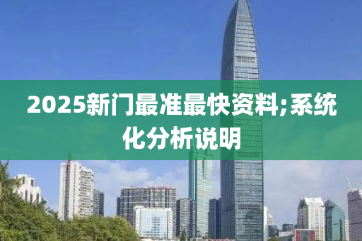 2025新门最准最快资料;系统化分析说明