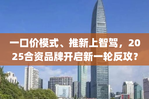 一口价模式、推新上智驾，2025合资品牌开启新一轮反攻？