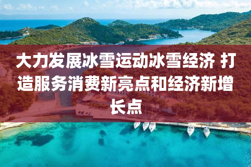 大力发展冰雪运动冰雪经济 打造服务消费新亮点和经济新增长点