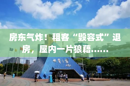 房东气炸！租客“毁容式”退房，屋内一片狼藉……