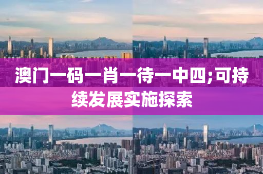 澳门一码一肖一待一中四;可持续发展实施探索