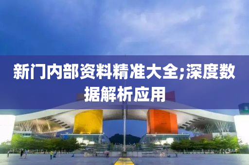 新门内部资料精准大全;深度数据解析应用