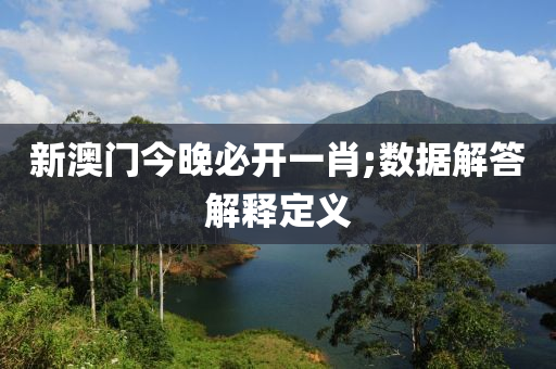 新澳门今晚必开一肖;数据解答解释定义