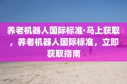 养老机器人国际标准·马上获取，养老机器人国际标准，立即获取指南