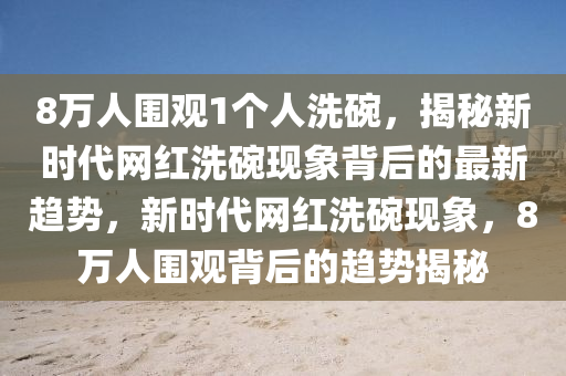 8万人围观1个人洗碗，揭秘新时代网红洗碗现象背后的最新趋势，新时代网红洗碗现象，8万人围观背后的趋势揭秘