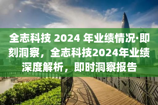 全志科技 2024 年业绩情况·即刻洞察，全志科技2024年业绩深度解析，即时洞察报告