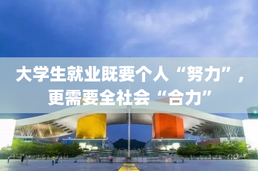 大学生就业既要个人“努力”,更需要全社会“合力”