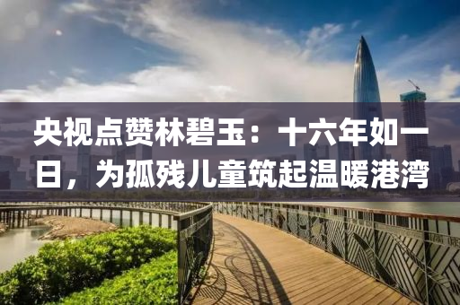 央视点赞林碧玉：十六年如一日，为孤残儿童筑起温暖港湾