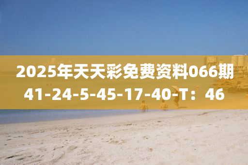 2025年天天彩免费资料066期41-24-5-45-17-40-T：46
