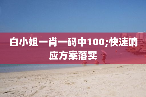 白小姐一肖一码中100;快速响应方案落实