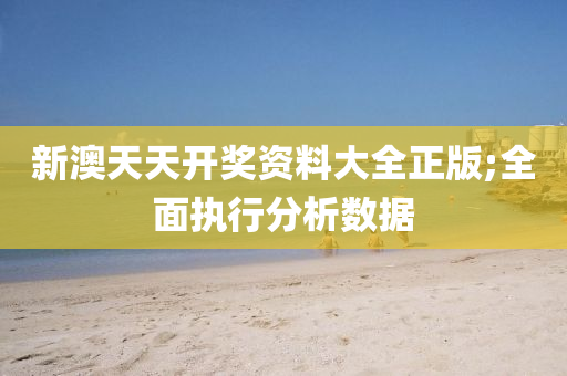 新澳天天开奖资料大全正版;全面执行分析数据